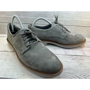 COLE HAAN Gray Leather Dress Plain Toe Oxfords Shoes Mens Sz 9 W *TRIED ON ONLY*